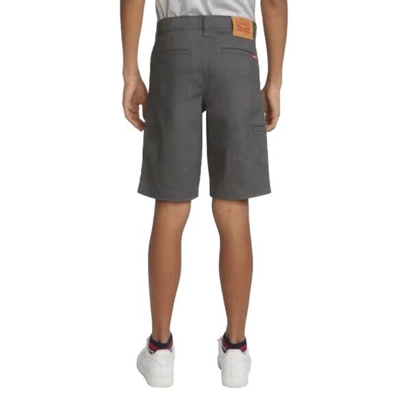 Levi's Boy’s Cargo Shorts Straight Leg Stretch Adjustable Waist Gray Size 10 NWT - Picture 8 of 9